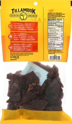 Country 10 Tillamook Smoker Real Hardwood Smoked Beef Jerky, Old Fashioned, Ounce