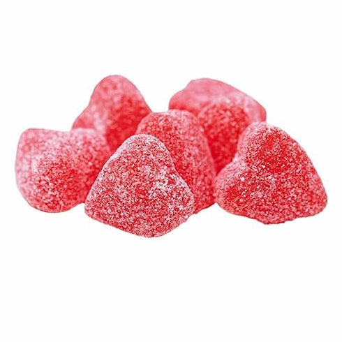 Gummy Gummy Gummies (2 Sugar Dusted Sweet Cherry Candy Hearts - Red Cherry Jelly Hearts - Fun Shape Vibrant Valentine