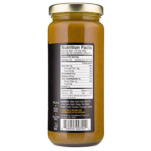 Simmer 12 oz Mina Tagine Moroccan Chicken Sauce, - Classic Ginger Saffron Made with Turmeric, Lemon & Olive Oil, Tagine