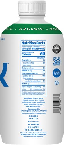 28 MALK Organic Vanilla Almond Milk, FZ