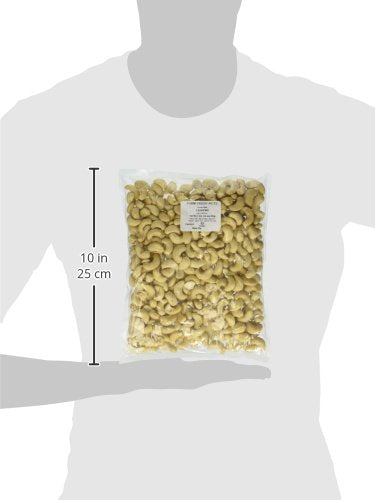 (1 Lb.) Raw Whole Natural Cashews Compares To Organic Unsalted - Handpicked for Freshness - Healthy Protein Food, Vegan