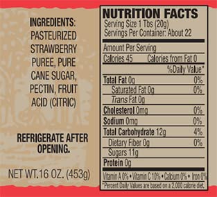 16oz (Pack 6) Dillman Farm All Natural Seedless Strawberry Preserves - Gluten-Free, Non-GMO, Vegan, Kosher