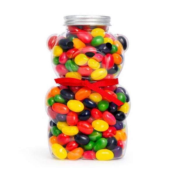 The Snackery Jelly Bean Bear Jar, 1.5 lb Assorted Classic Jelly Beans in Bear