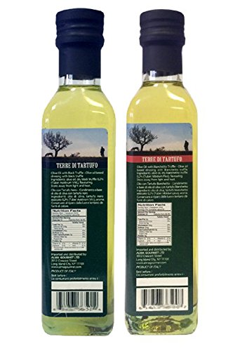 8.4 oz (250ml) Pack 2 White and Black Truffle Olive Oil Combo | Terre di Tartufo | Versatile Condiments for Any Gourmet