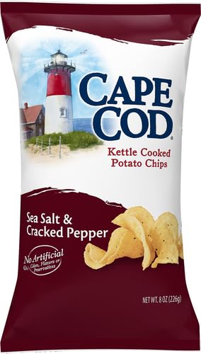 8 oz Cape Cod Kettle Chips, Sea Salt and Cracked Pepper