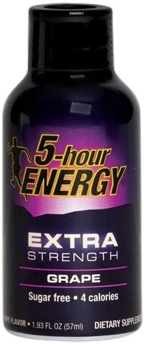 5 4 Count Hour Energy Extra Strength Shot, Grape