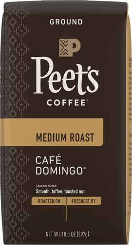 10.5 Peet's Coffee, Medium Roast Ground Coffee - Cafe Domingo Ounce Bag