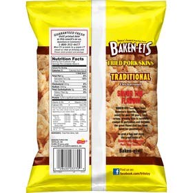Baken-Ets 3 Oz Pack 6 Expect More Fried Pork Skins Traditional Chicharrones Flavored