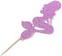 24 pcs Mermaid Cupcake Toppers for Baby Shower Birthday Party Supplies, Under The Sea Cake Decorations