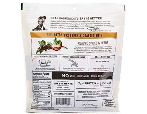 BFYSYO 16.0 oz (2 Pack) Duke's Smoked Shorty Sausages, Original Recipe