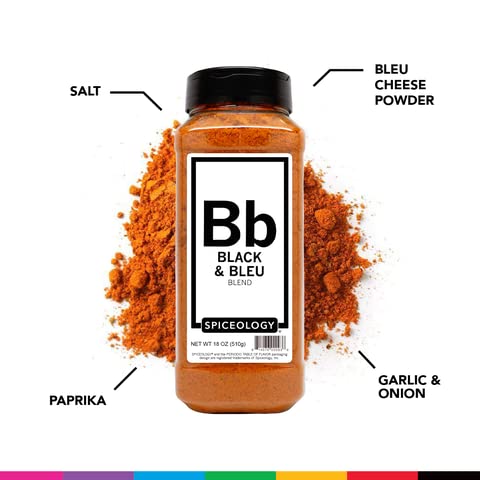 18 oz Spiceology Black & Bleu Cajun Seasoning Gourmet Blend of Real Bleu Cheese & Blackening Spices Perfect
