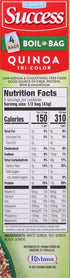 12-Ounce Success Boil-In-Bag Quinoa, Quick Tri-Color Quinoa, Box