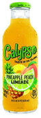 Calypso Lemonades 16 Ounce Glass Bottles 6 Pack (Pineapple Peach Limeade)