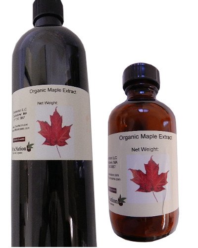 Organic Maple Syrup Extract, PG Free, Non-GMO, Gluten Free, Kosher, Vegan, 8 Ounces
