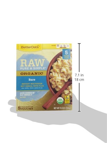 Better Oats 8 Organic Bare Instant Multigrain Hot Cereal with Flax ct Box