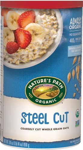 30 oz (Pack 1), Nature's Path Organic Steel Cut Oats Oatmeal, of Non-GMO