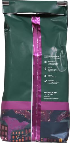 18 oz (Pack 2) Starbucks Ground Coffee, Dark Roast Hot or Iced Coffee, French Roast