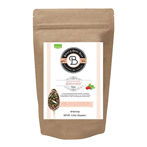 Birds & Bees Teas Organic Fertility Tea, Grounded Pregnancy Tea, 40 Servings, 3.2 oz