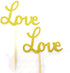 24pcs Gold Love Cupcake Topper - Valentine's Day Decoration for Birthday and Wedding Party