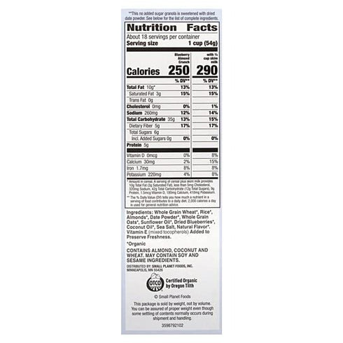 (34 Oz, 2.12 Lbs) Organic Cascadian Farm Blueberry Almond Crunch