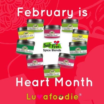 Luvafoodie Pack Four Heart Salt Free Spice Collection