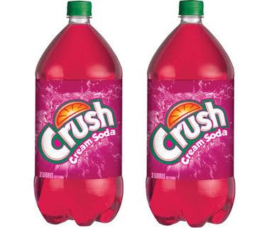 Crush Canada 2 2 67.6 (2 Crush Cream Soda Soft Drink Bottles, Litres / Fluid Ounces each {Imported from Canada}