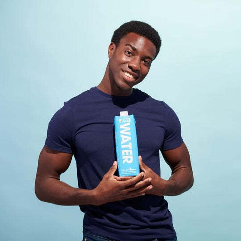 100% 8.0 1L 33.8 Oz (Pack 6) JUST Water - Spring Water, Naturally Alkaline, pH - Plant-Based, BPA Free, Sustainable