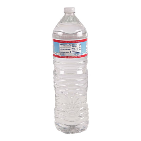 1.5L 12 Crystal Geyser Natural Alpine Spring Water, Drinking Water Bottled at the Source, Bottles, Case