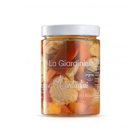 I Contadini Italian Giardiniera | Mixed Pickled Vegetables Imported from Puglia | Premium Quality,