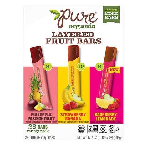 BUTO Gourmet Kitchn Pure Organic Layered Fruit Bars Variety | 2 Pack, 28