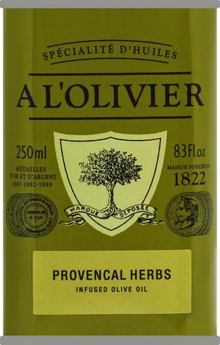 A L'Olivier Olive Oil Infused with Herbs Provence, 8.3 Ounce Tin
