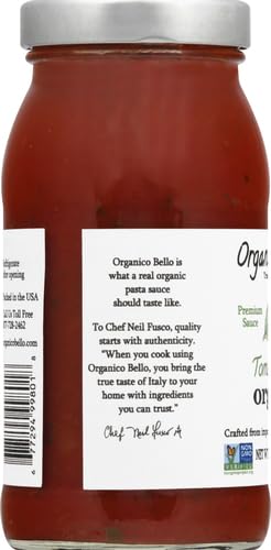 Organico Bello Tomato Basil Organic Pasta Sauce, 25 oz