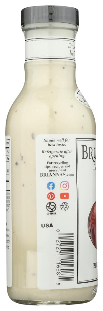 12 (Pack 4) Briannas Dressing, True Blue Cheese, Ounce of by Brianna's
