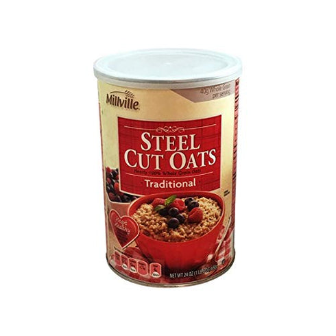 MILLVILLE 100% 30 oz. Whole Grain Traditional Steel Cut Oats