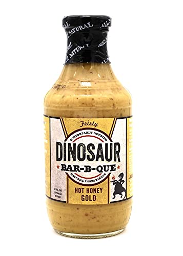 Dinosaur Bar-B-Que NEW Hot Honey Gold Barbecue Sauce, Cajun, Creole, Spice Flavor BBQ sauce,