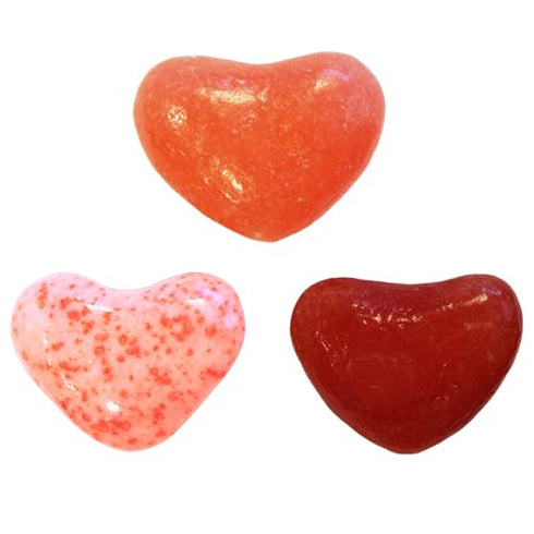 3 lb Red Jelly Candy Hearts (Cherry, Strawberry, and Berry Flavors) - Bulk Bag