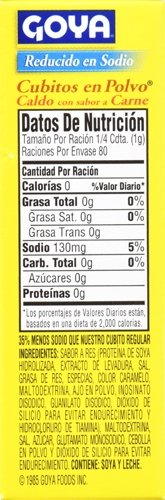 2.82 (Pack 24) Goya Foods Beef Bouillon Reduced Sodium, Ounce