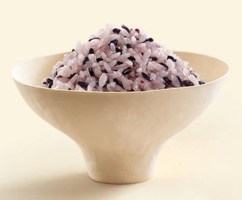 OHMARKET Pack 6 (210g CJ Korean Cooked Rice with Black Rice, microwaveable instant fresh rice - of each)