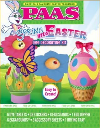 PAAS Spring Into Easter Egg Decorating Kit, Easter Egg Dye Kit with