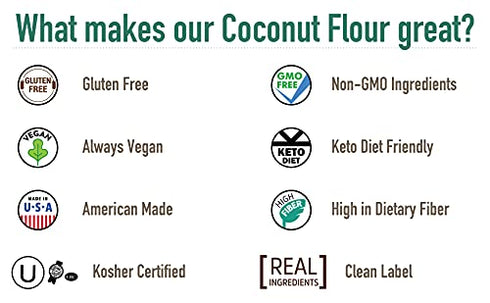 (16 Oz) Pereg Coconut Flour - Non GMO, Vegan, Vegetarian & Keto Friendly Wheat Free, All-Purpose Flour & Multi-Purpose