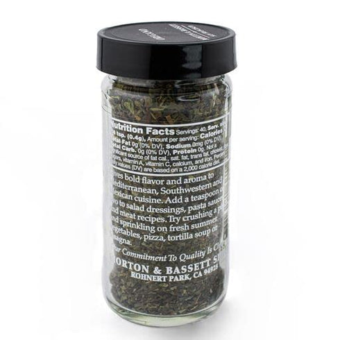 Bassett 0.6 oz Morton & Oregano, Non-GMO, Salt-Free, Aromatic Herb for Pasta, Pizza & Mediterranean Cuisine