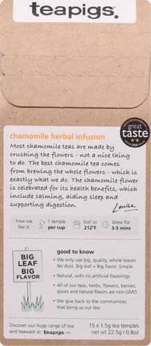 teapigs Chamomile Flowers, Whole Flowers, 15 Count