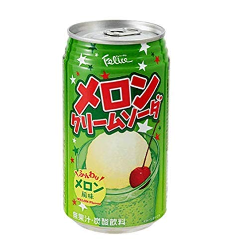 FELICE 11.83 Oz Pack 12 Melon Cream Soda, Extremely Popular in Japan - Fl |