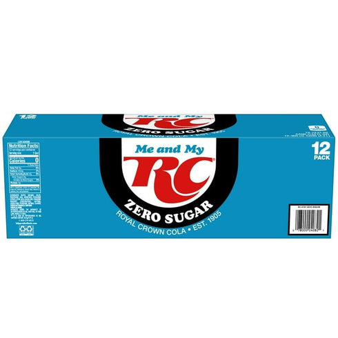 RC Cola 12 Oz Pack 12 Zero Sugar Soda, Fl Cans