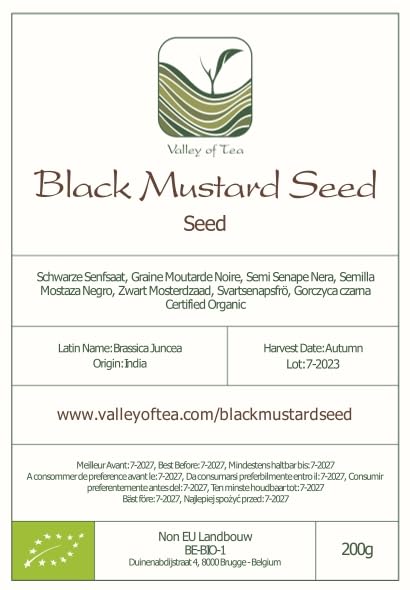 Black Mustard Seeds Whole Organic - Brown Mustard Seed Spicy Ingriedient - Dark Mastard Seed - Black Mustard Seeds