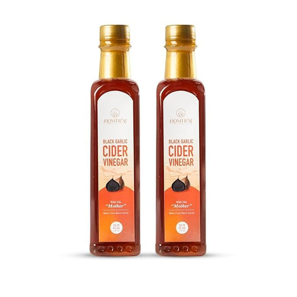 Homtiem Black Garlic Cider Vinegar Naturally Fermented Made with Black Garlic and