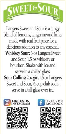 32 Oz (Pack 1) Langers Sweet and Sour Cocktail Mix, Made with Real Fruit Juice, Fl