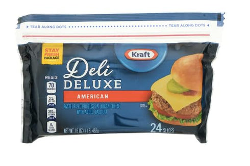 Kraft Heinz 48 2LB Kraft Deli Deluxe American Cheese Slices, ct