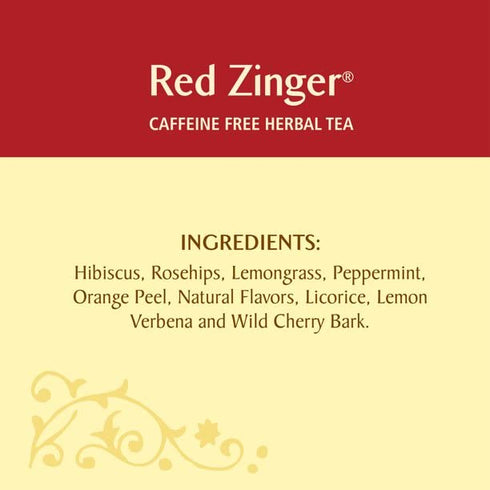 20 (Packs 3) Celestial Seasonings Tea Caffeine Free Herbal Tea, Red Zinger ea
