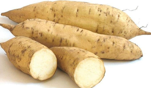 Generic 5 Fresh White Sweet Potatoes, Premium yellow Skin With White Flesh, Pounds
